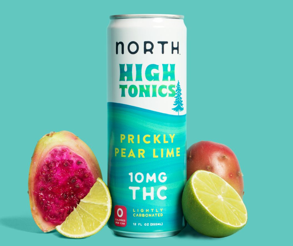 North High Tonics Prickly Pear Lime THC Seltzer