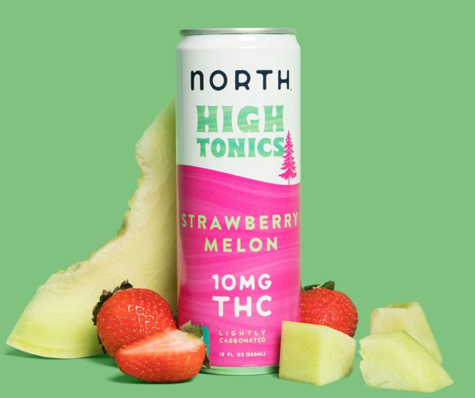 North High Tonics Strawberry Melon THC Seltzer