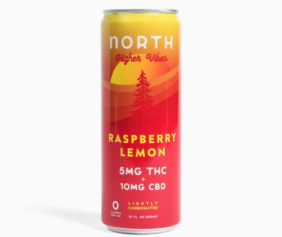 North Higher Vibes Raspberry Lemon THC Seltzer