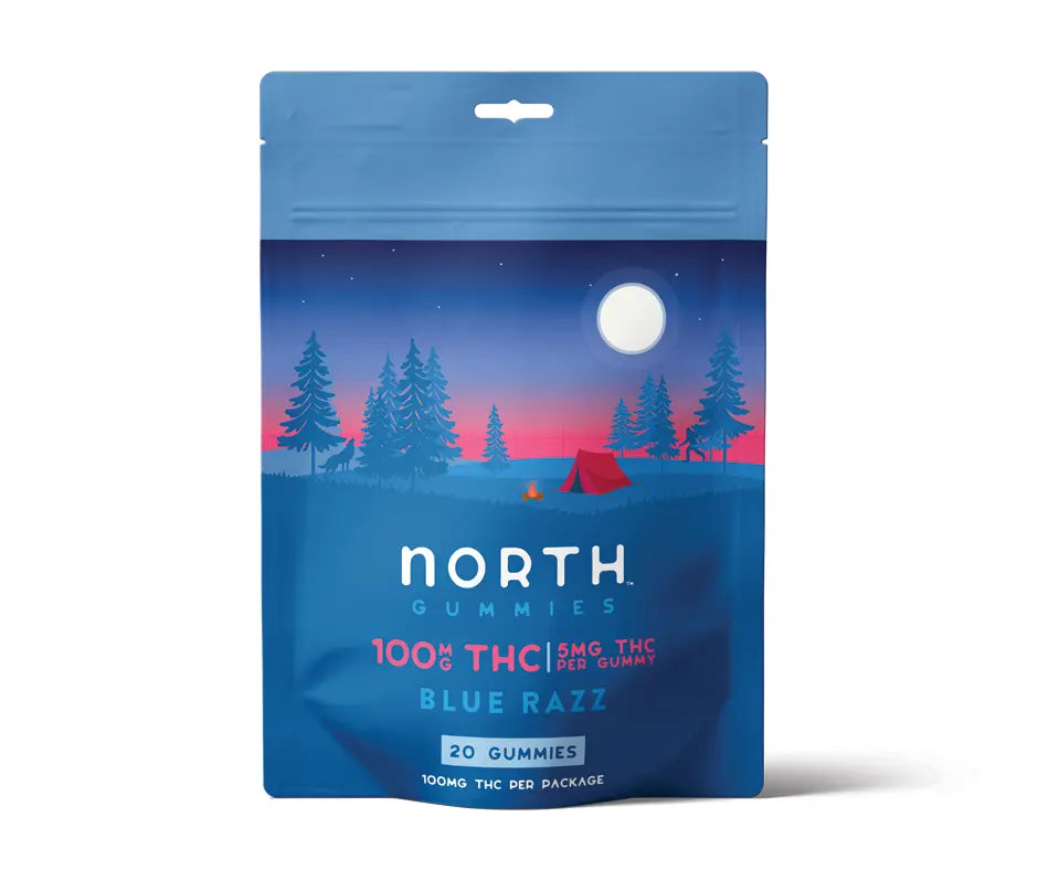 Blue Razz THC Gummy Bag