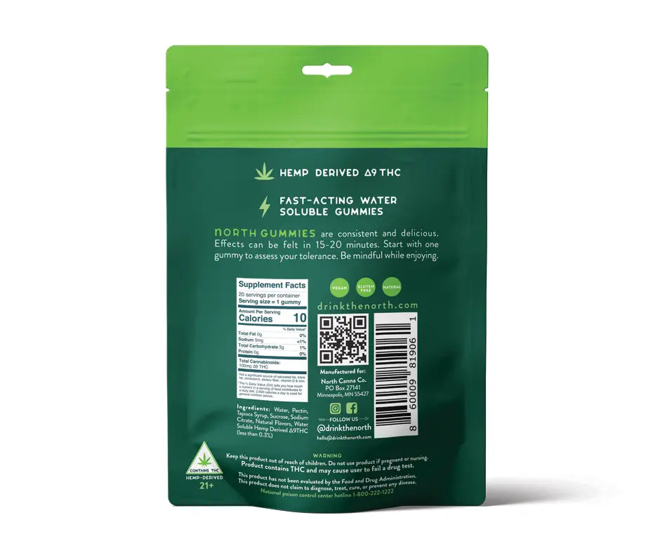 Green Apple THC Gummy Bag
