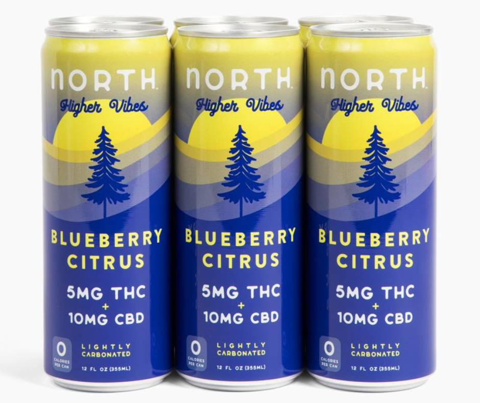 North Higher Vibes Blueberry Citrus THC Seltzer