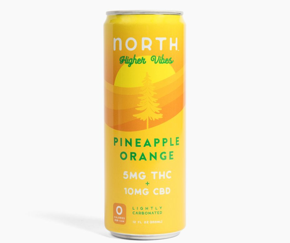North Higher Vibes Pineapple Orange THC Seltzer
