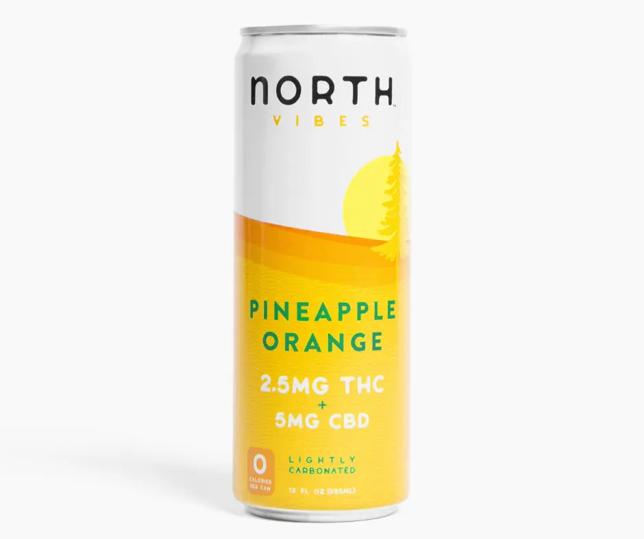 North Vibes Pineapple Orange 2.5mg THC Seltzer